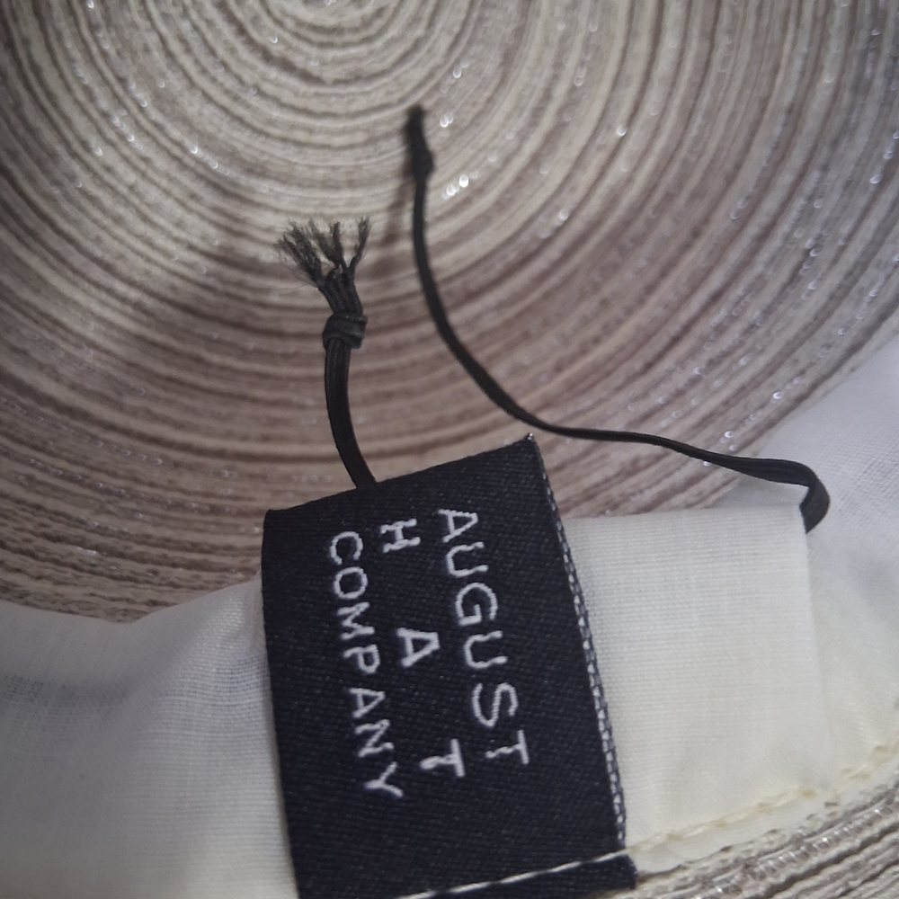 Woven Straw Sun Hat with Bow Detail - Light Beige - Picture 2 of 4